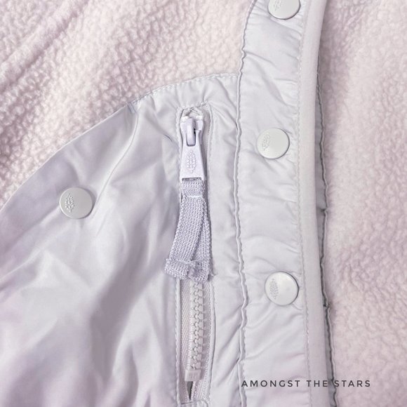 Free People Movement Hit The Slopes Salt Water Blue Grey Fleece Jacket - Picture 10 of 12